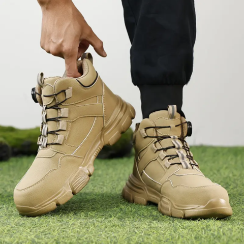 Kit Bota Warrior de Cuero Legítimo (¡Robusta y con estilo!) +REGALOS: Cinturón, Reloj y Billetera
