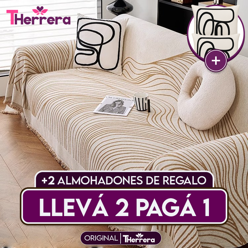 [Pagás 1, Te Llevás 2] Funda para Sofá Clara (¡Ligereza y Encanto que Transforman tu Sofá!) + REGALO: 2 Almohadones