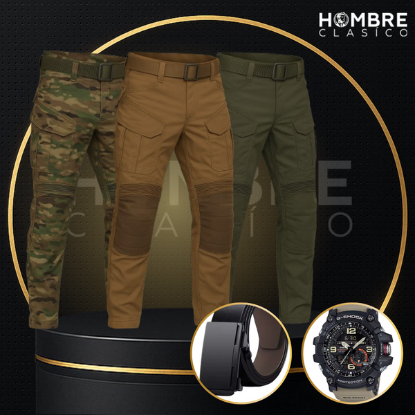 [Llevate 3 y pagá 2] Pantalón Táctico Militar Tracker de tela RipStop y Poliéster +REGALO: Cinturón Táctico y Reloj