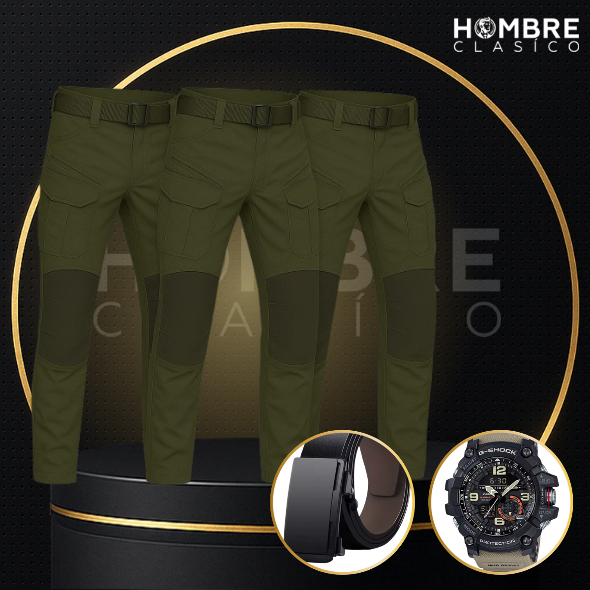 [Llevate 3 y pagá 2] Pantalón Táctico Militar Tracker de tela RipStop y Poliéster +REGALO: Cinturón Táctico y Reloj