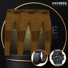 [Llevate 3 y pagá 2] Pantalón Táctico Militar Tracker de tela RipStop y Poliéster +REGALO: Cinturón Táctico y Reloj