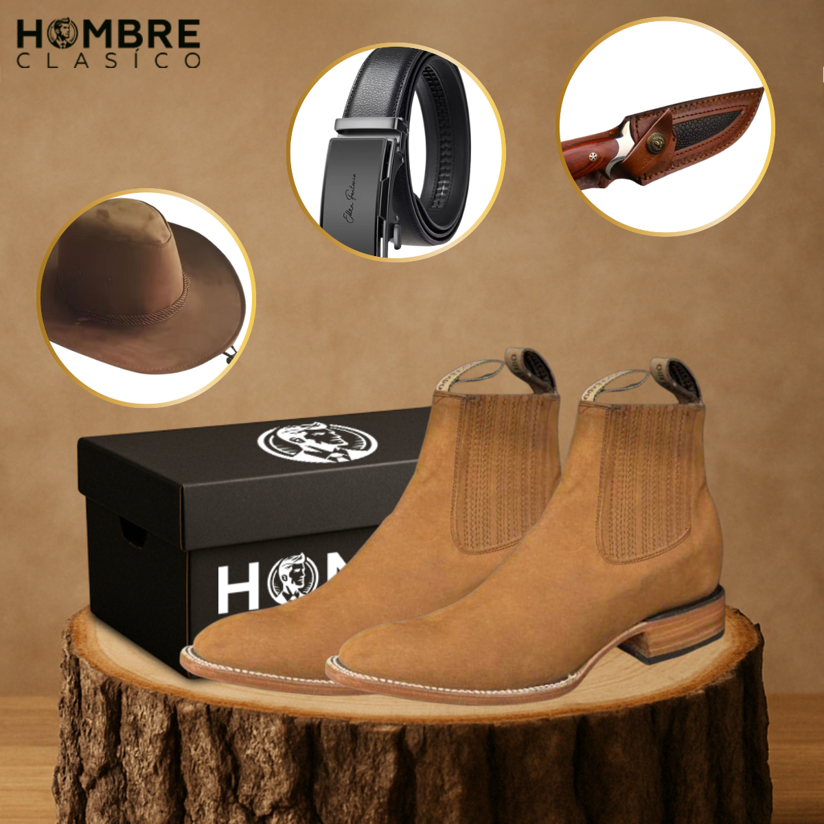 Bota LOMÁN +3 REGALOS: Cinturón, Funda y Sombrero