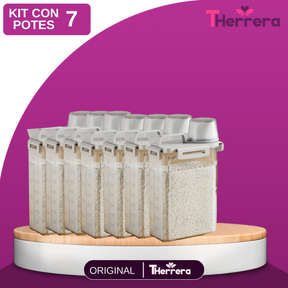 Kit de Potes Herméticos con Medidor y Tapa Dosificadora 5/7/10 unidades