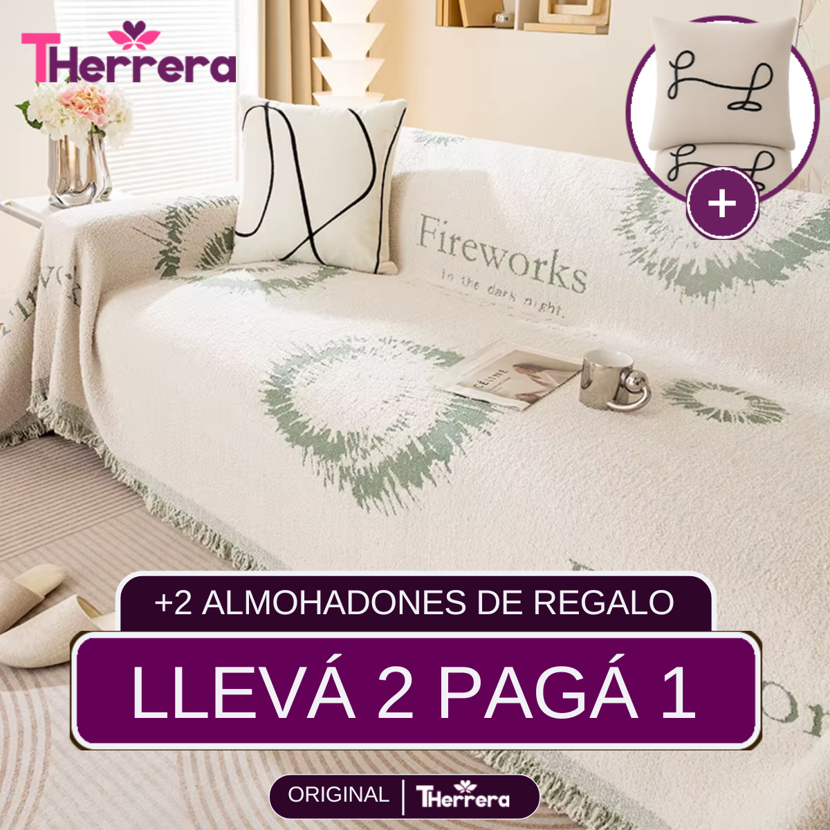 [Llevá 2 y Pagá 1] Funda para Sofá Rincón de Algodón Premium (¡Tu hogar merece lo mejor!) +REGALOS: 2 Almohadones