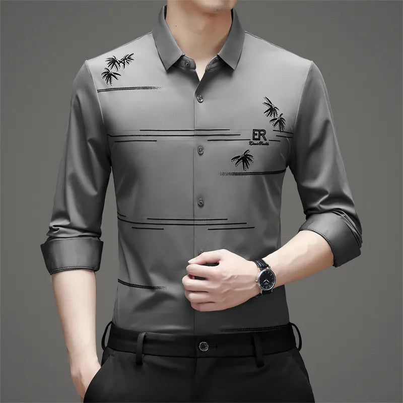 [Llévate 3 y Paga 2] Camisa SERNOX de Tejido Seda Hielo (¡Robustez y Elegancia para el Día a Día!) +3 REGALOS: Reloj, Cinturón y Cartera