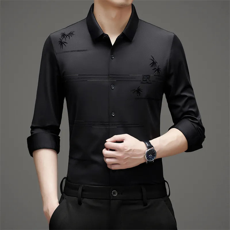 [Llévate 3 y Paga 2] Camisa SERNOX de Tejido Seda Hielo (¡Robustez y Elegancia para el Día a Día!) +3 REGALOS: Reloj, Cinturón y Cartera