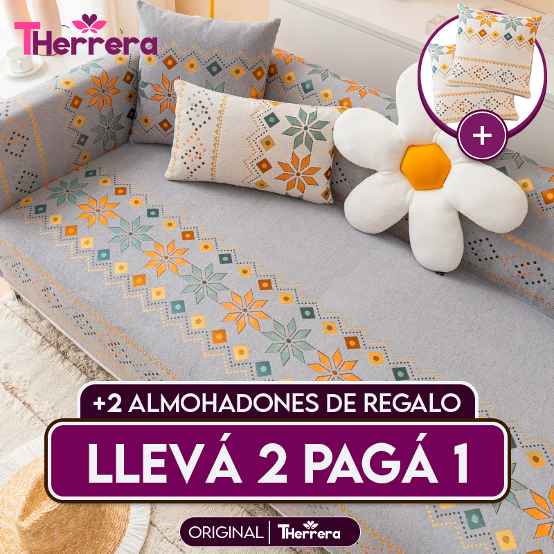 [Llevá 2 y pagá 1] Funda para Sofá Valentina (Calidad y Confort para tu Hogar) +2 REGALOS: 2 Fundas para Almohadones