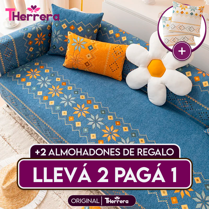 [Llevá 2 y pagá 1] Funda para Sofá Valentina (Calidad y Confort para tu Hogar) +2 REGALOS: 2 Fundas para Almohadones