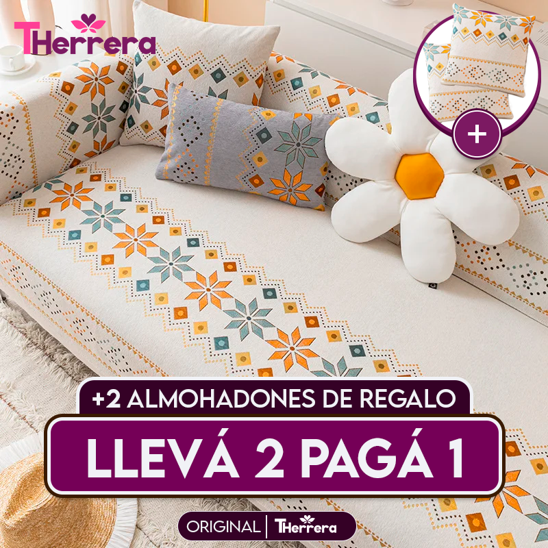 [Llevá 2 y pagá 1] Funda para Sofá Valentina (Calidad y Confort para tu Hogar) +2 REGALOS: 2 Fundas para Almohadones