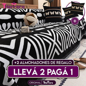 [Lleva 2 y Paga 1] Funda para Sofá Manuela (Calidad y Comodidad para tu Hogar) +2 REGALOS: 2 Fundas para Cojines