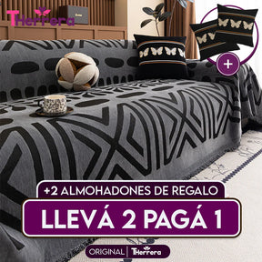 [Lleva 2 y Paga 1] Funda para Sofá Manuela (Calidad y Comodidad para tu Hogar) +2 REGALOS: 2 Fundas para Cojines
