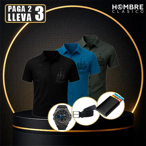 [Llevá 3 y pagá 2] Camisa Livard de tela seda color hielo (¡Calidad y elegancia sin fin!) +3 REGALOS: Reloj, Cinturón y Billetera