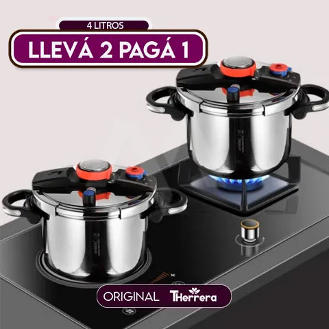 [Llevate 2 y pagá 1] Olla a Presión TurboChef de Acero Inoxidable - A Prueba de Explosiones + REGALO: Kit de Utensilios