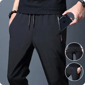 [Lleva 3 y paga 2] Pantalones de seda para hombre en color hielo (¡Comodidad y estilo incomparables!) +3 REGALOS: Reloj, Cinturón y Billetera