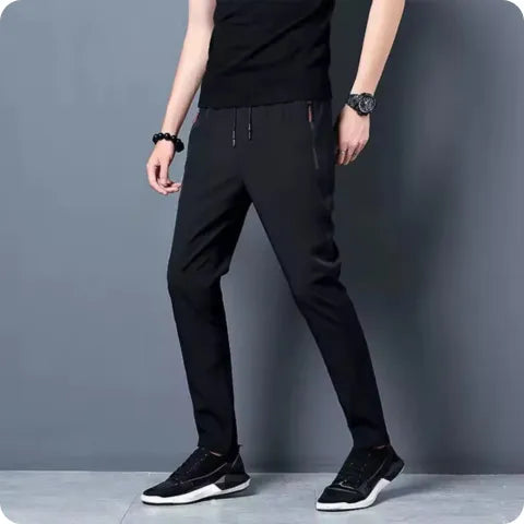 [Lleva 3 y paga 2] Pantalones de seda para hombre en color hielo (¡Comodidad y estilo incomparables!) +3 REGALOS: Reloj, Cinturón y Billetera