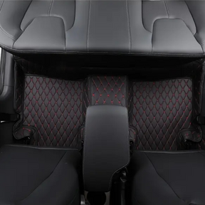 Conjunto de 5 Alfombras Automotrices Racer en Cuero Legítimo (¡Calidad y Confort!) +REGALOS: Mini Aspiradora