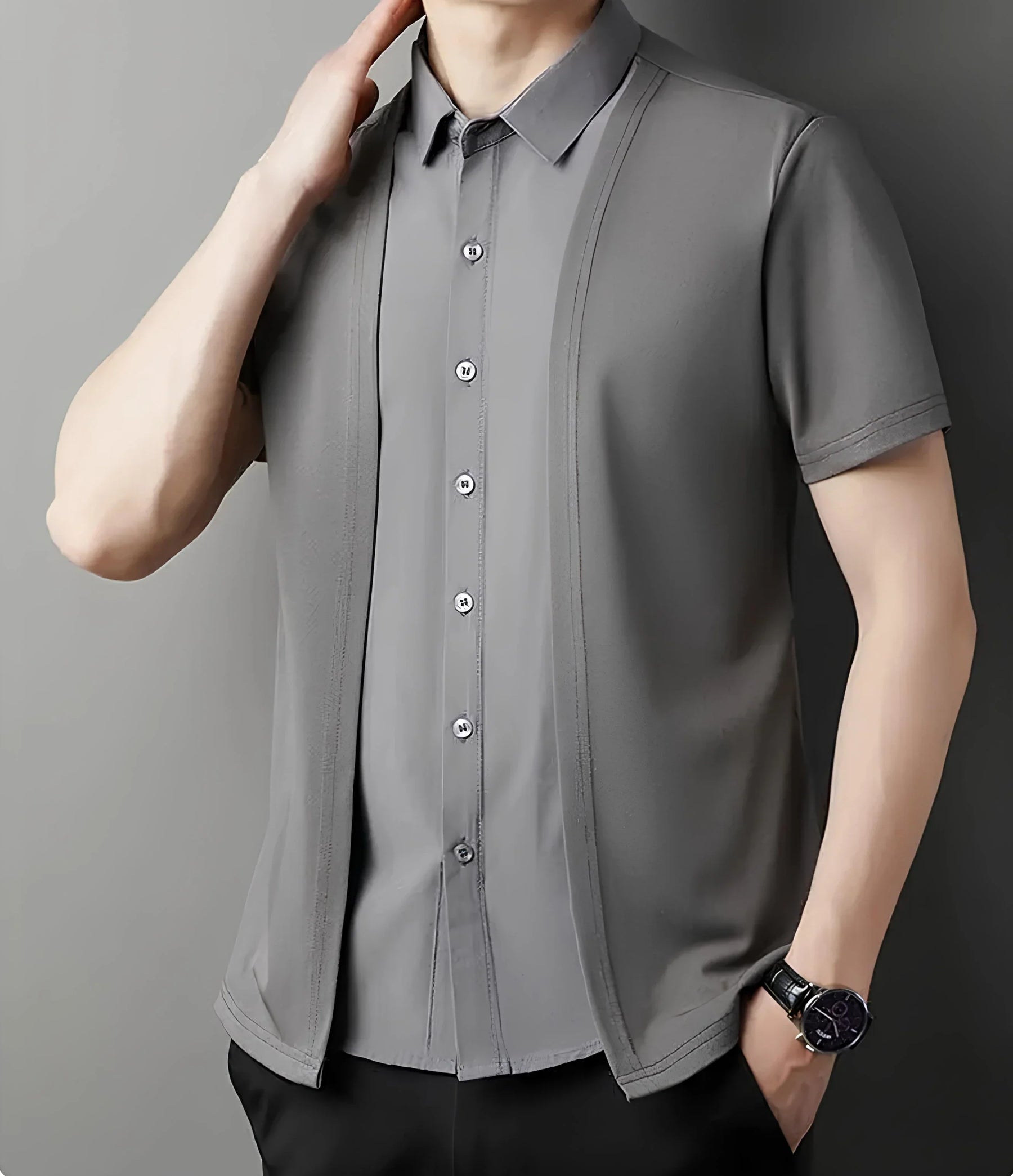 [Pagá 2, Llevate 3] Camisas Polo Blazer de Poliéster Seda Hielo y Algodón + REGALOS: 3 Bermudas, Reloj y Lentes