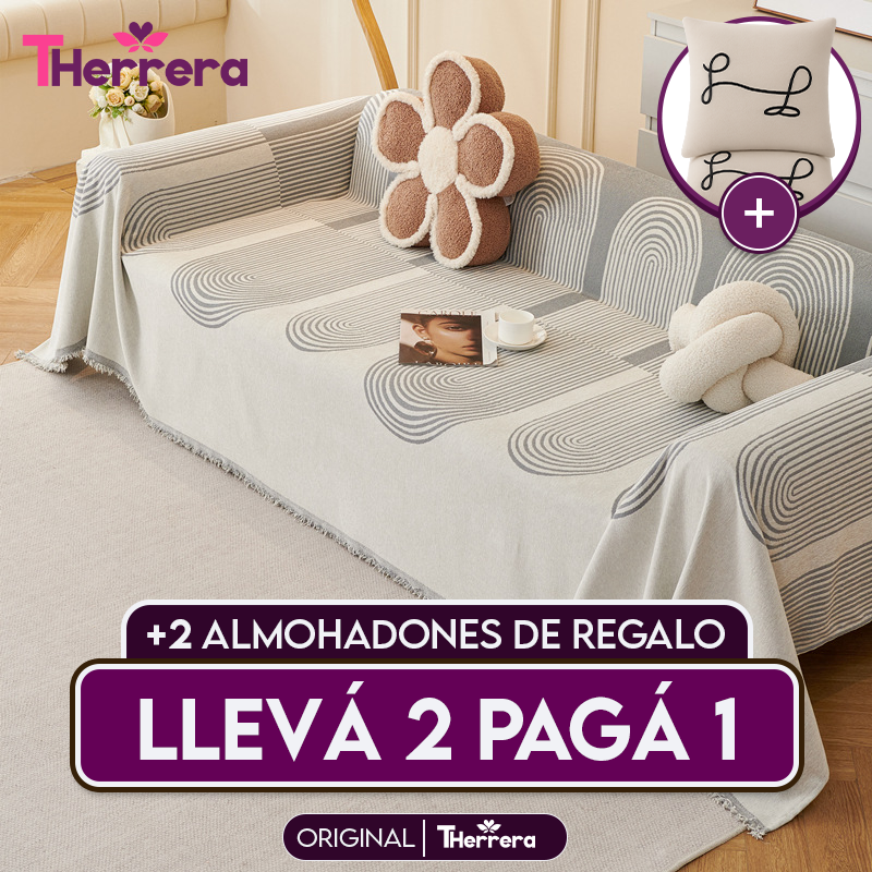 [Pagás 1, Te Llevás 2] Funda para Sofá Lana (¡Ligereza y Encanto que Transforman tu Sofá!) + REGALO: 2 Almohadones