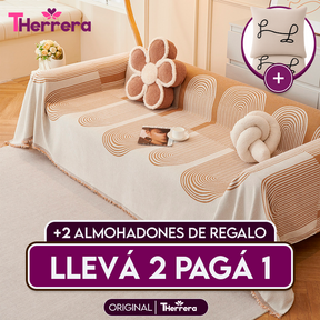 [Pagás 1, Te Llevás 2] Funda para Sofá Lana (¡Ligereza y Encanto que Transforman tu Sofá!) + REGALO: 2 Almohadones